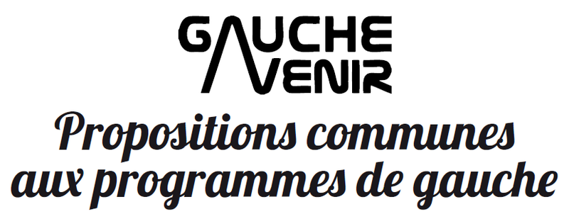 Gauche avenir propositions communes